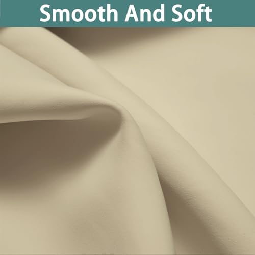 Yakamok Beige 100% Blackout Patio Door Curtain Panels W70 x L84, 1 Panel - Image 7