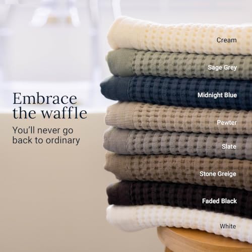 GILDEN TREE Waffle Bath Sheet Quick Dry Towel, Thin Luxury Bath Towels - Image 6