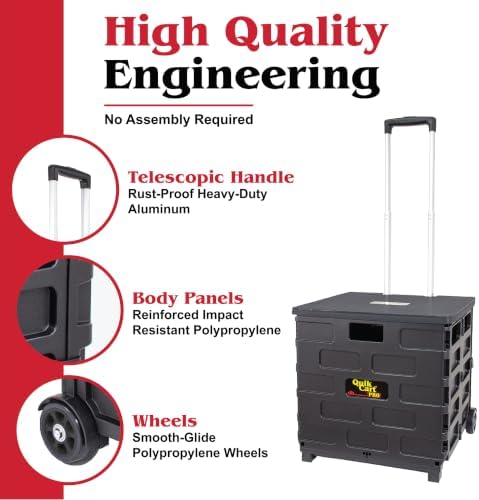 dbest Products Quik Cart Pro Collapsible Rolling Crate on Wheels - Image 6