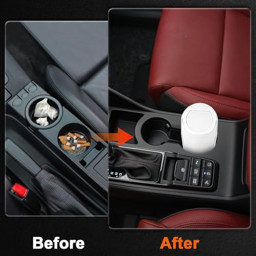 Car Trash Can, Leakproof Mini Car Garbage Can Cup Holder - Image 7