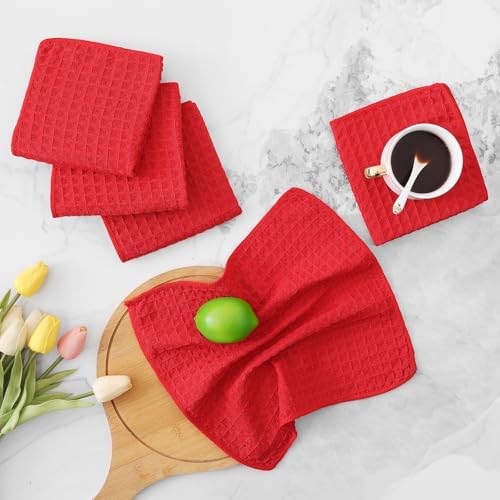 Homaxy Microfiber Waffle Weave Kitchen Dish Cloths, 8 Pack - Image 6