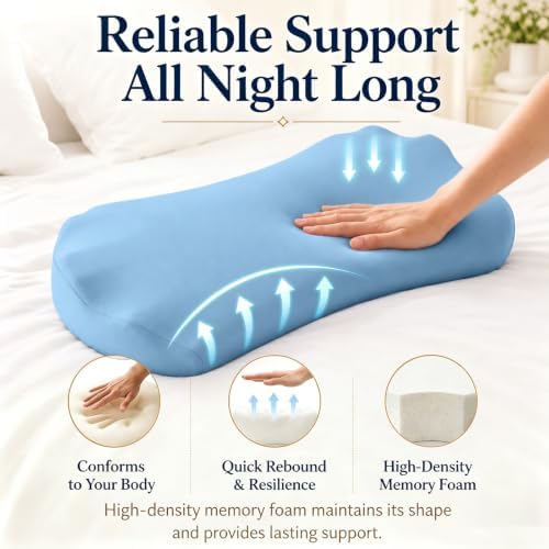 Fledano Lumbar Support Pillow for Bed – Memory Foam Lower Back Pain Relief - Image 6