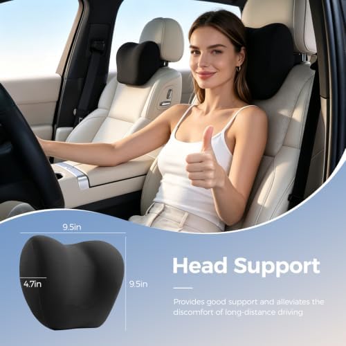 BABUR Car Neck Pillow Ergonomic 100% Memory Foam Headrest - Image 7