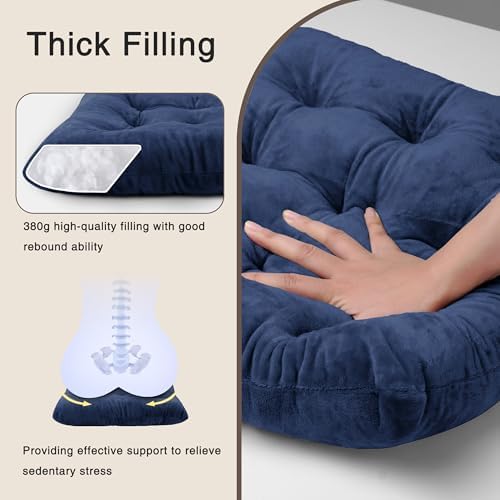 OVOV 4 Pack Chair Cushions for Dining Chairs 15.5"x15.5" Navy - Image 6