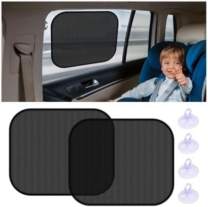 2 Pack 14.17 x 17.32 Inch Car Window Sunshades, Rear Side - Image 7