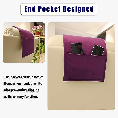 Velvet Recliner Headrest Pillow, Non-Slip Neck Support - Image 6