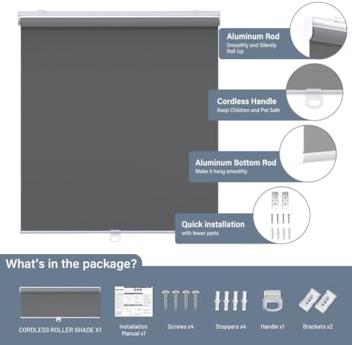 AOSKY Blackout Cordless Roller Shade - Image 7