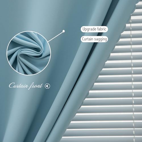Self Adhesive Curtains, Use for Bedroom, Lake Blue, 1 Panel - Image 6