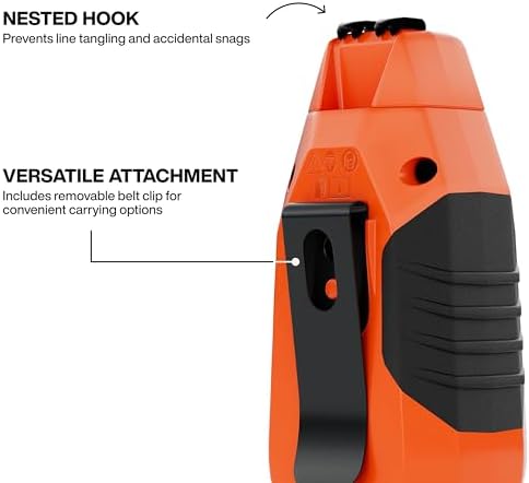 KLEIN TOOLS CHLK30S Compact Chalk Reel, 3:1 Gear Ratio, Quick-Release Spool - Image 6