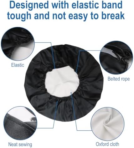 RV Spare Tire Cover Black White Vintage American Flag 14in Universal Fit - Image 7