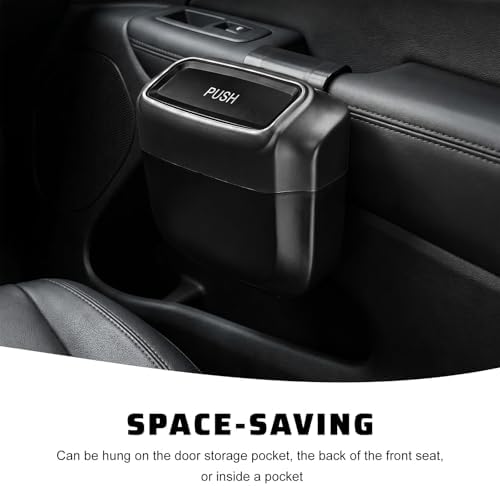 2PCS Auto Trash Can with Lid, Leakproof Waterproof Car Plastic Dustbin with 60 - Image 6