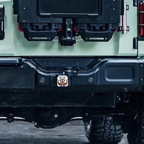 Hitch Receiver Cover 2" Raccoon Wears a Polka Dot Bow Tie Trailer Hitch Cover - Image 7