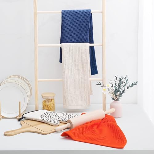 Homaxy 100% Cotton Waffle Weave Kitchen Dish Towels 24-Pack - Image 6