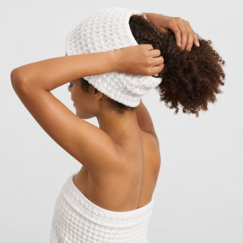 Luxury Organic Japanese Cotton Waffle Spa Headband - Image 6