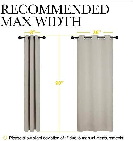 NICETOWN Room Darkening Curtain Panels, 1 Pair, 42 x 90-inch - Image 7