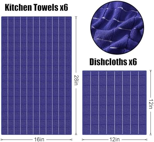 Homaxy Microfiber Kitchen Towels and Dishcloths Sets, 20 Pack - Image 6