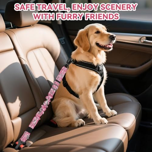 Pawaboo Dog Car Seat Belt– Reflective & Adjustable Dogs Cars Harness Leash - Image 7