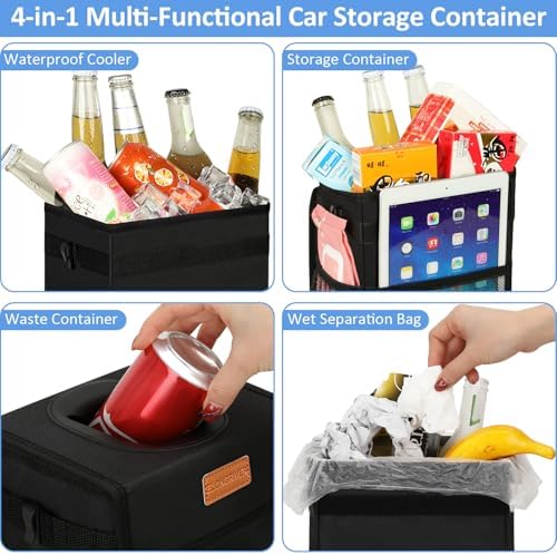 ELONGRIVER Leak Proof Car Trash Can - Image 7