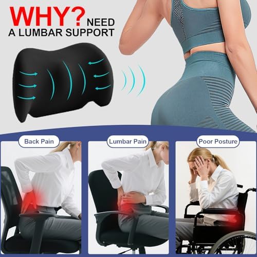 BYMECOST Lumbar Support Pillow for Car, Memory Foam Car Back Cushion - Image 6