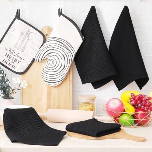 Homaxy 100% Cotton Waffle Weave Kitchen Dish Cloths 24-Pack - Image 6
