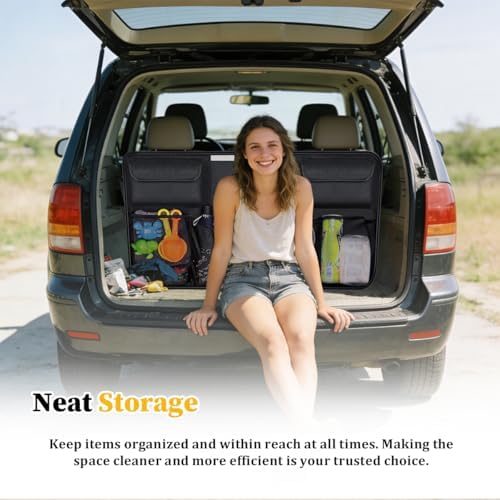 Car Trunk Organizer, Large Capacity Hanging Collapsible Vehicle Backseat - Image 6