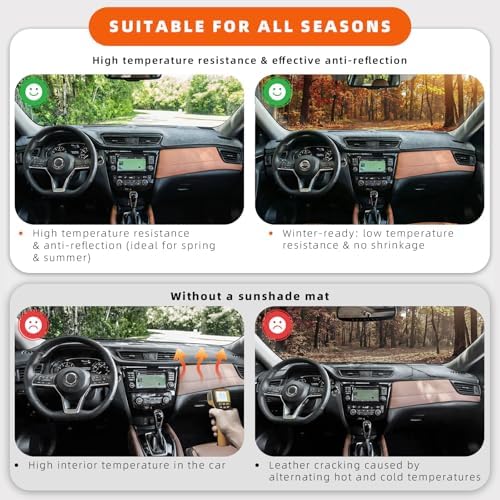 Dashboard Cover Dash Mat Fit for to-yota Corolla 2018-2014, Car Dash Board Mat - Image 7