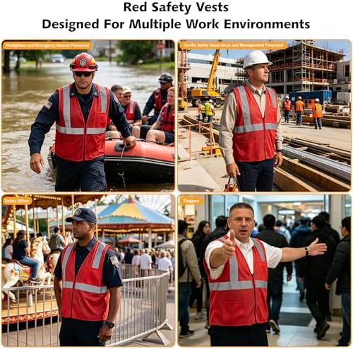 AYKRM 2 Pocket Mesh High Visibility Reflective Safety Vest - Image 6