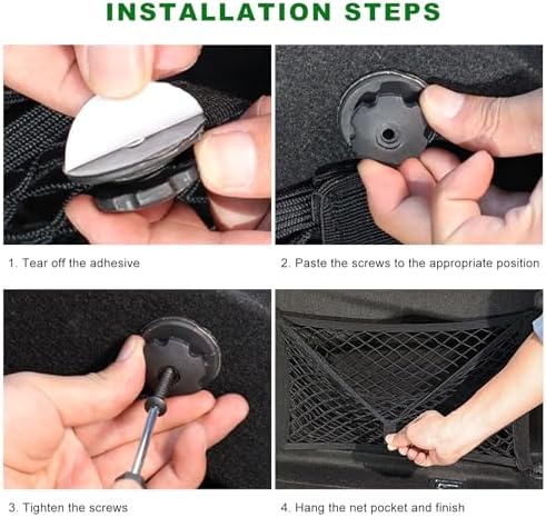 Car Rear Cargo Net, Adjustable Elastic Trunk Storage Net - Image 6