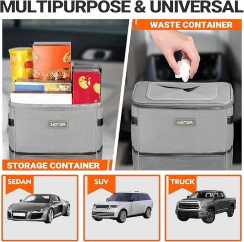 HOTOR Car Trash Can, Leakproof Car Organizer - Image 6