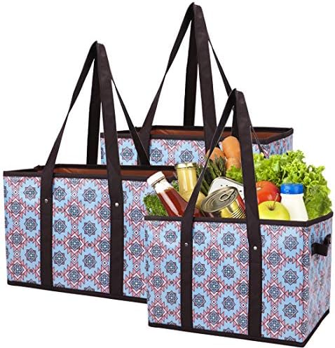 Foraineam Reusable Grocery Bags Set Durable Heavy Duty Tote Bag Collapsible - Image 7
