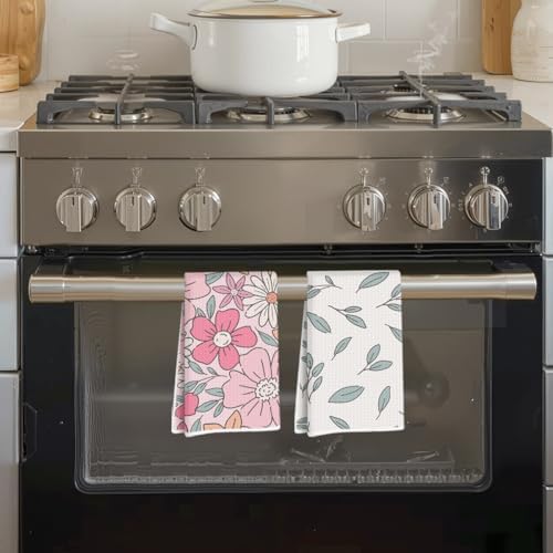 2 Pcs Colorful Flower Towels Decorative Hand Towels - Image 6