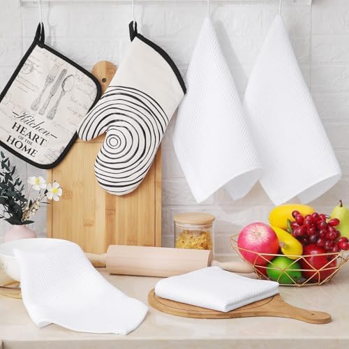 Homaxy 100% Cotton Waffle Weave Kitchen Dish Cloths 24-Pack - Image 6