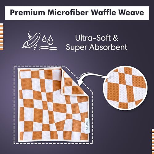 Double-Sided Microfiber Washcloths, Waffle Weave Kitchen Washcloths - Image 6