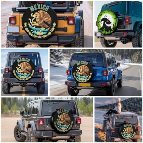 GENANY Mexico and Eagle Thick PVC Leather Spare Tire Cover Size 16 - Image 7