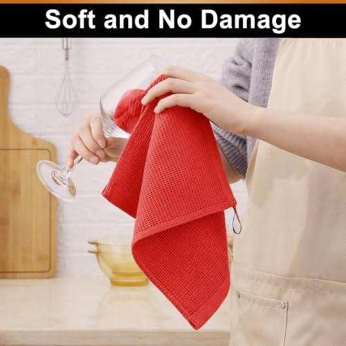 Homaxy 100% Cotton Waffle Weave Dish Cloths, 6 Pack - Image 6