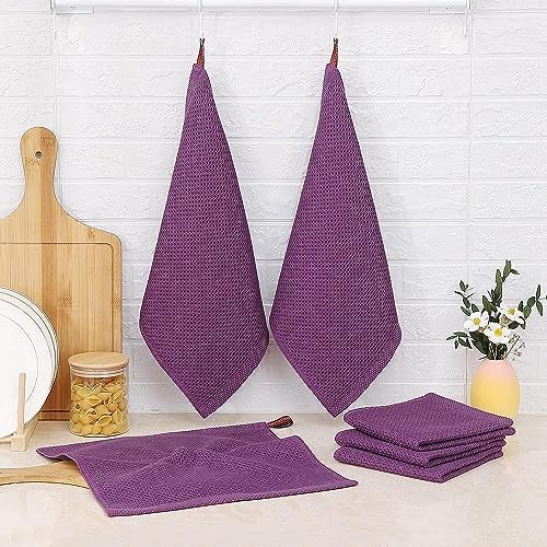 Kitinjoy 100% Cotton Waffle 8-Pack Kitchen Towels - Image 6
