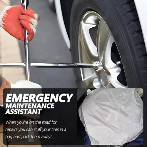 4PCS Extra-Large Tire Covers, Tear-Resistant LDPE Plastic Tire Bags - Image 7