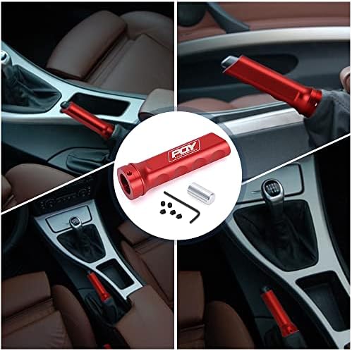 Aluminum Handbrake Cover Brake Sleeve Handle Protector Universal Red - Image 6