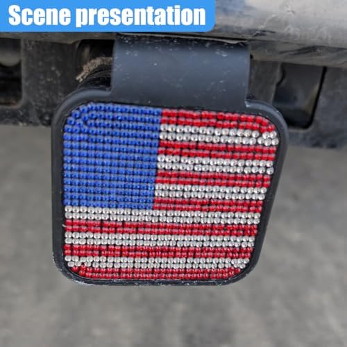 Bling Trailer Hitch Cover, 2 Inch Dust-Resistant Square Mouth Receiver Tube - Image 6