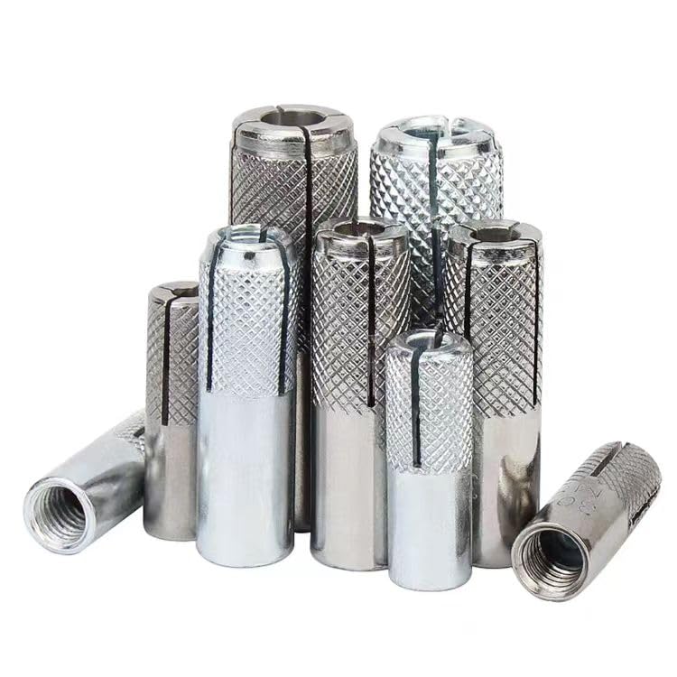 Wensilon(20 pcs) 5/16"-18 Premium Stainless Steel Drop in Anchors Assortment, Knurled Drop-in-Anchor for Solid Concrete, Internal Forced Expansion Screw Bolts