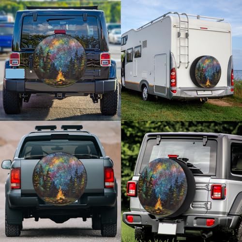 Rv Spare Tire Cover Wheel Mountain Forest Galaxy Tire Covers Wheel Protectors - Image 6