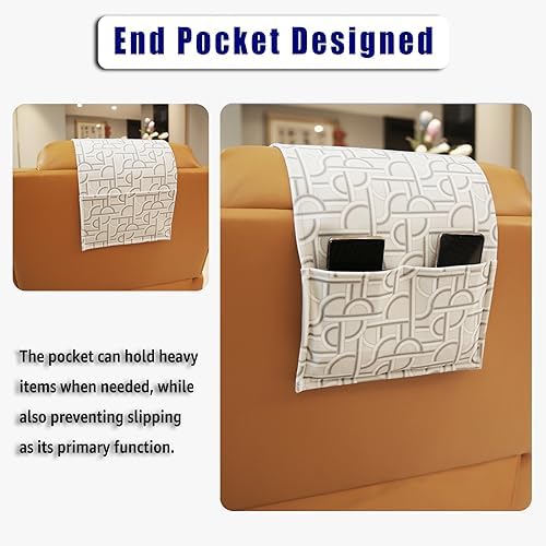 Velvet Recliner Headrest Pillow, Non-Slip Neck Support, Light Geometry - Image 6