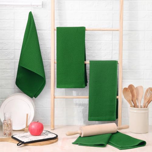Homaxy 100% Cotton Waffle Weave Kitchen Dish Towels 4-Pack - Image 6