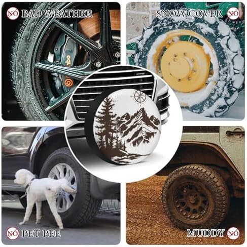 Camping Spare Tire Cover 12 Inch Mountains - Image 7
