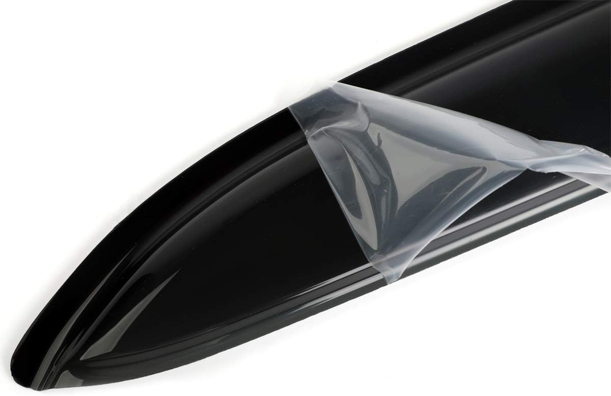 4pcs Outside Mount Style Window Rain Guards Durable Side Window Wind Deflectors Dark Smoke Vent Window Visors Compatible with Toyota 2005-2015 Tacoma Double/Crew Cab