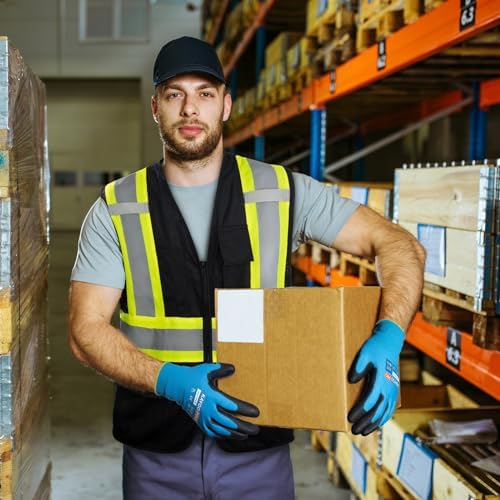 KAYGO Safety Work Gloves, PU Coated, 2-Finger Touchscreen - Image 6