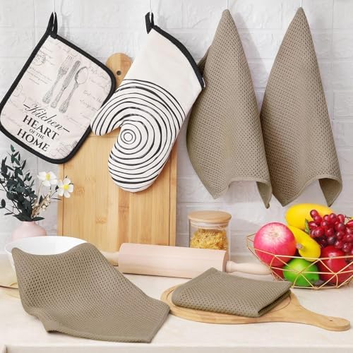 Homaxy 100% Cotton Waffle Weave Kitchen Dish Cloths 18-Pack - Image 6