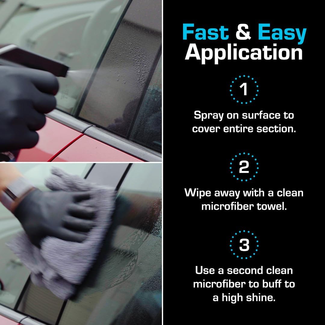 Ethos Defy - 3 in 1 Ceramic Coating - Waterless Car Wash Spray & Wax - Car Wax Rnseless Wash - Hydrophobic Top Coat - Polish & Polymer Paint Sealant Protection - with Insta-Bond Technology - 16OZ