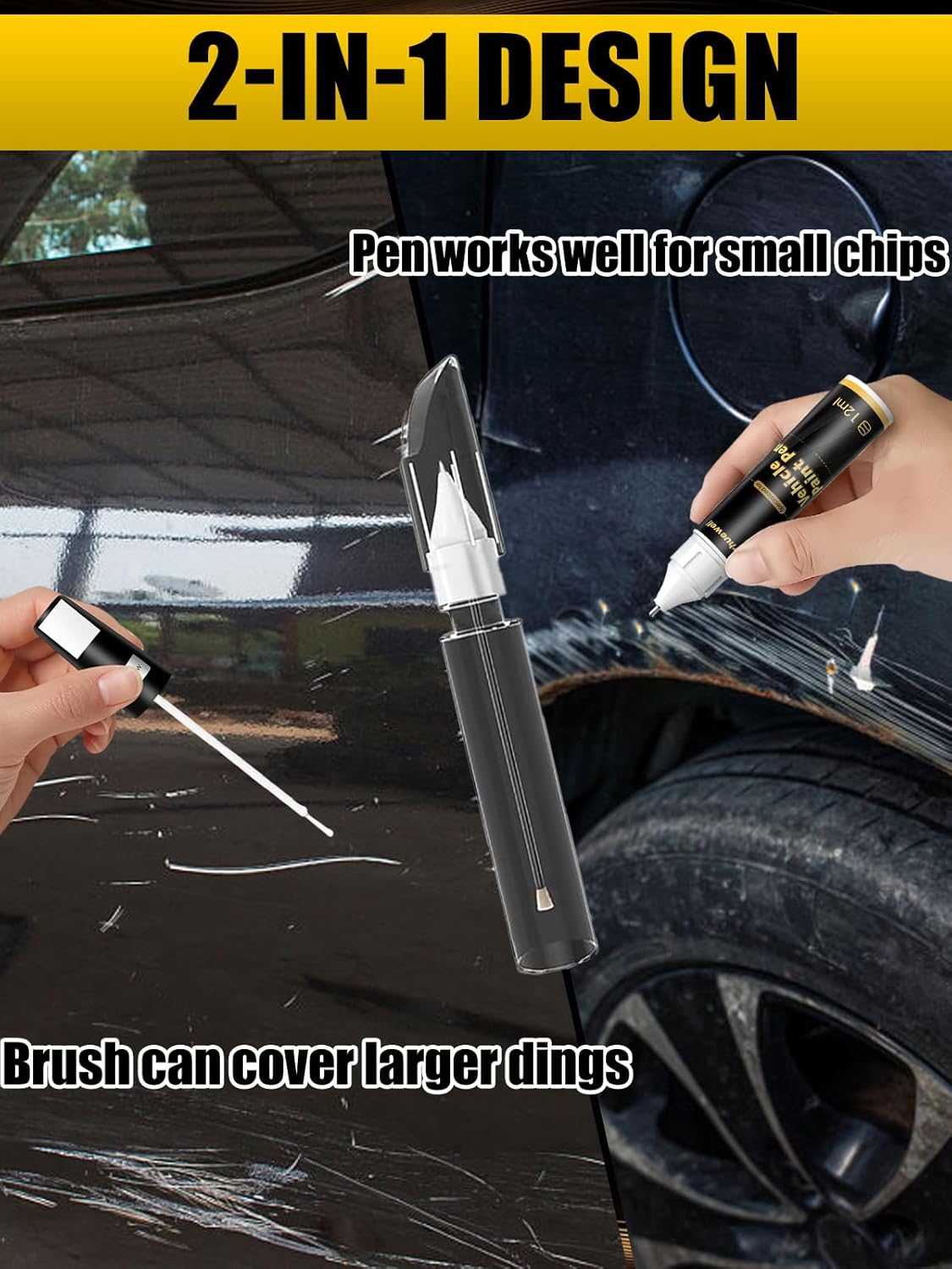 (A5G) Amazon Gray Touch Up Paint Compatible with Hyundai, Exact Match Car Paint Pen Automotive Scratch Repair Remover Kit Quick & Easy Solution for Vehicle Chips and Nicks