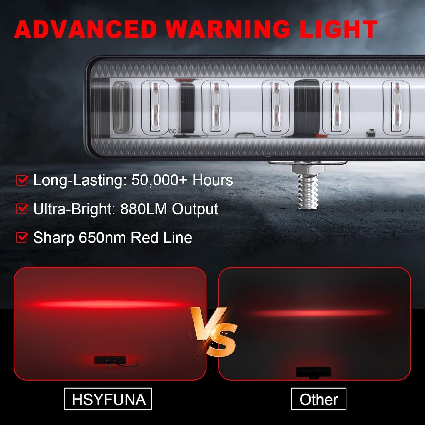 LED Forklift Safety Light Red for AGV Automated Guided Vehicle, Forklift Truck, Industrial Lift, Warehouse Safety, IP67 Waterproof, Aluminum Housing (2PCS)